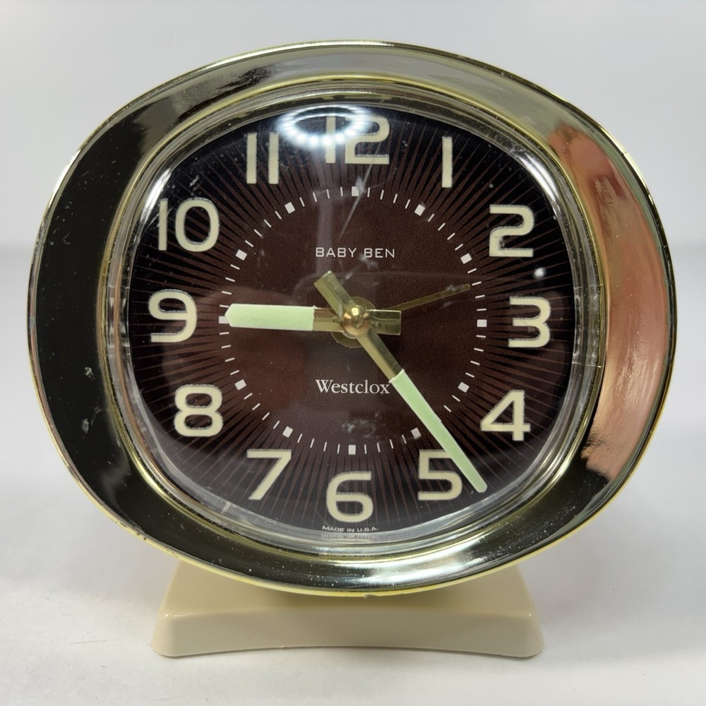 Vintage Westclox Baby Ben Alarm Clock Made in U.S.A Red